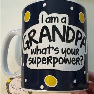 Home Essentials Grandpa Superpower Mug - Navy and Yellow